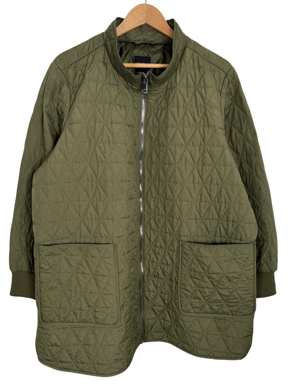Lane Bryant Quilted Jacket Olive Green Womens 22/24 Lightweight Layer